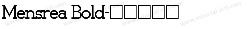 Mensrea Bold字体转换